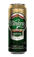 STAROBRNO  MEDIUM  11°   4,7 %  alkoholu.  Plechovka 24 ks x 0,5 L. (1)