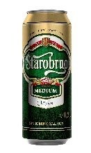 Cena za balení   ► STAROBRNO  MEDIUM  11°   4,7 %  alkoholu.  Plechovka 24 ks x 0,5 L.